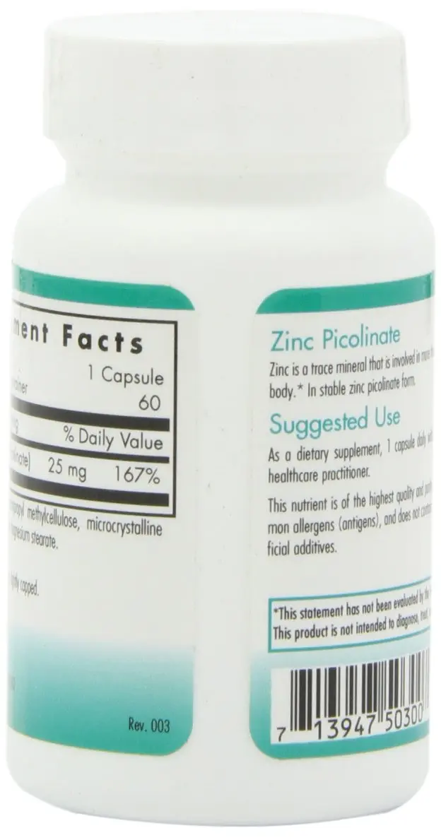 Allergy Research Group Zinc Picolinate 25 mg | Supports Immunity & Enzyme Function (70-120 chars) - view 4