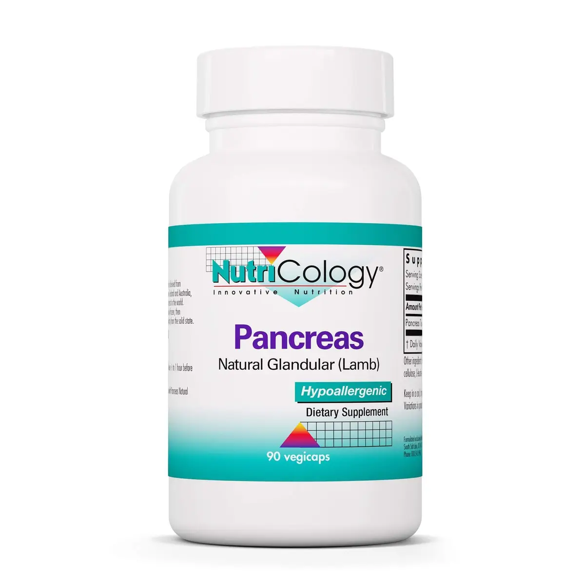 Allergy Research Group Nutricology Pancreas Lamb, Freeze Dried, 90 Count | Supports Digestive Enzymes & Bioactivity - main product image