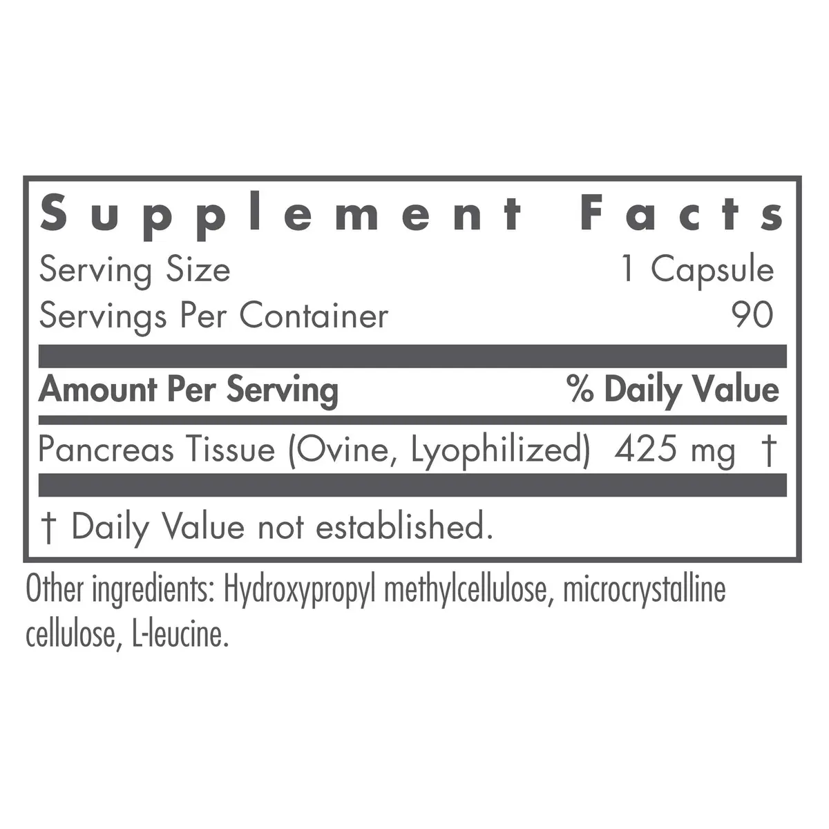 Allergy Research Group Nutricology Pancreas Lamb, Freeze Dried, 90 Count | Supports Digestive Enzymes & Bioactivity - view 2