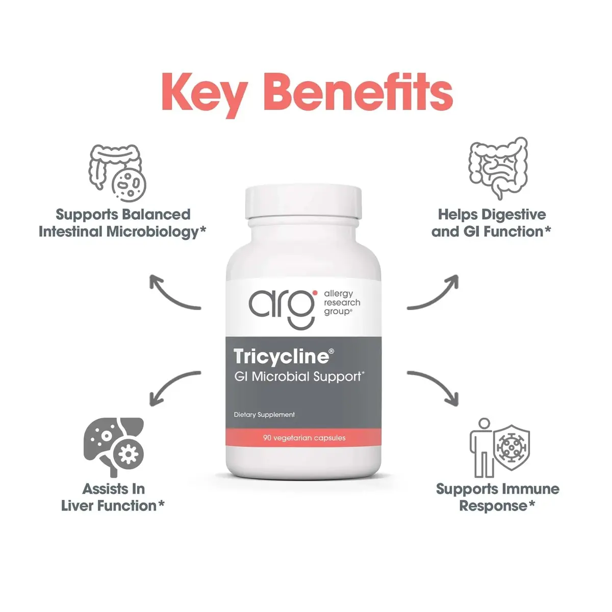Allergy Research Group TriBiotics Berberine Artemisinin 90 Capsules | GI Support & Microbial Balance - view 4