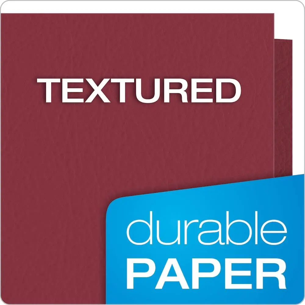 Oxford Two Pocket Folders, Textured Paper, Burgundy, Letter Size, 25 Pack | Durable School & Office Organizer - view 5