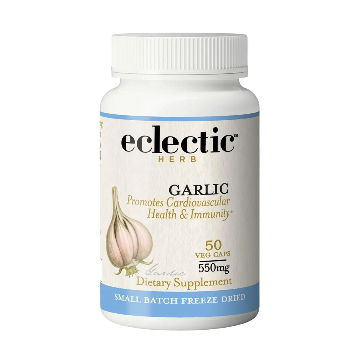 ECLECTIC INSTITUTE Garlic Capsules 50 CT | Heart & Immune Support, US Grown, Vegan, Gluten-Free - main product image
