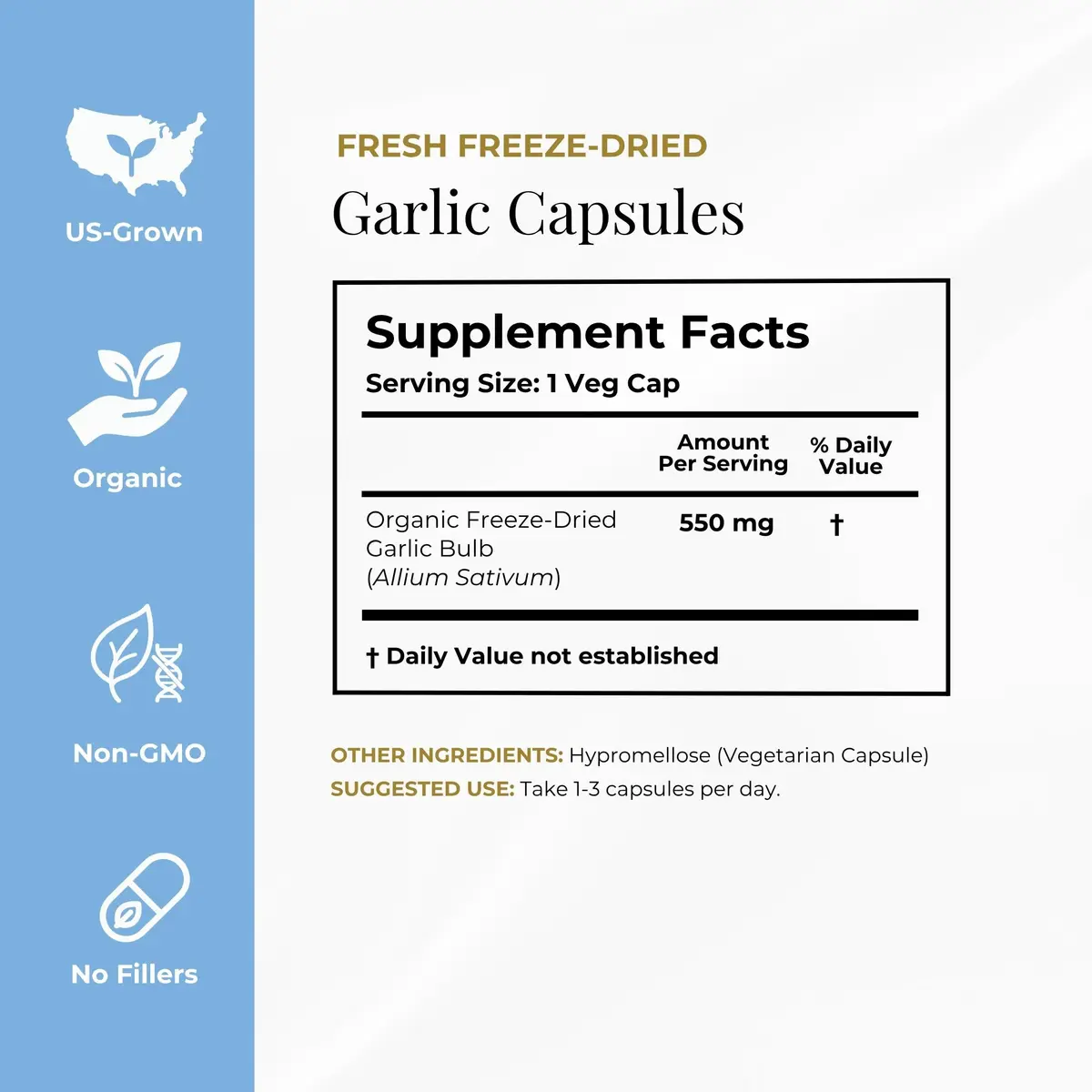 ECLECTIC INSTITUTE Garlic Capsules 50 CT | Heart & Immune Support, US Grown, Vegan, Gluten-Free - view 8