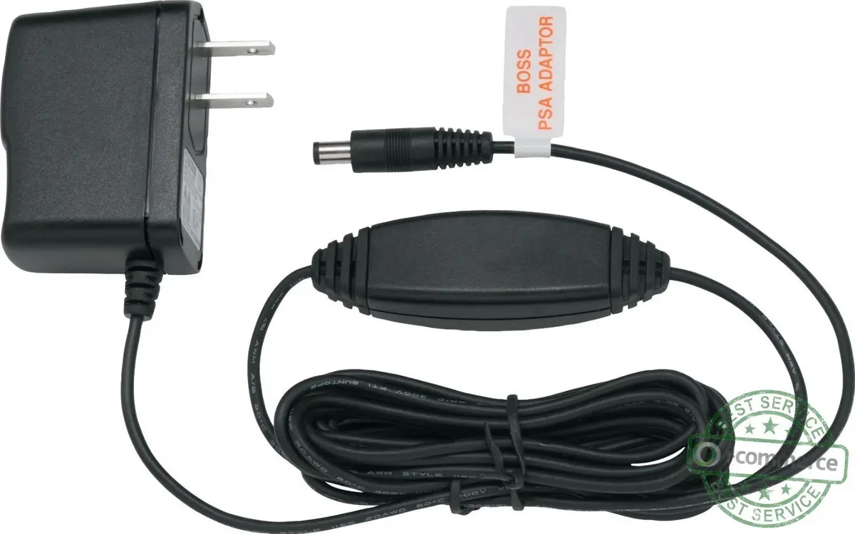 Boss PSA-120S Power Adapter | Industry Standard 120V AC, 10 ft Cable, Black, for BOSS Pedals & Instruments - main product image