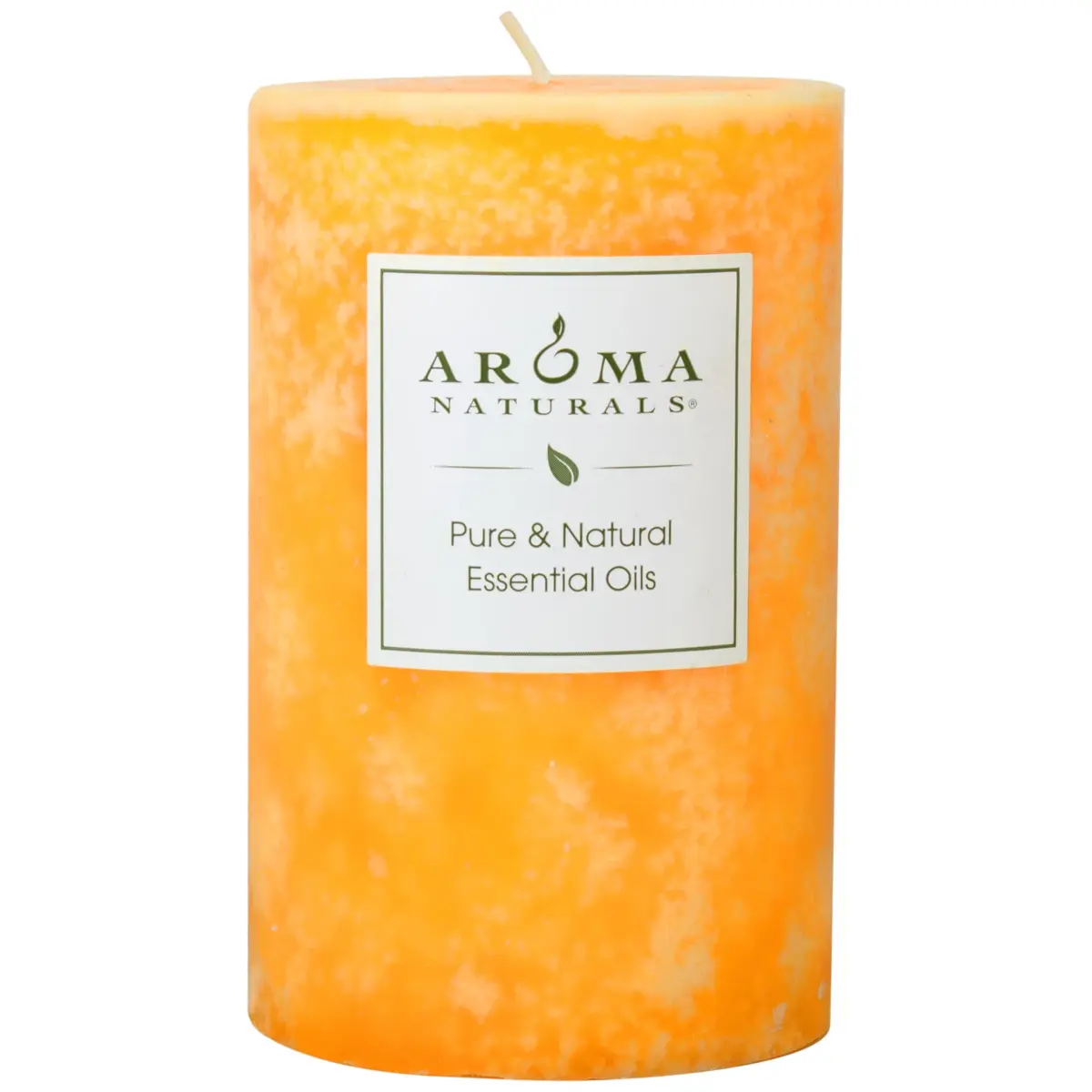 Aroma Naturals Lavender & Tangerine Pillar Candle 6.4cm x 10.2cm (2.5" x 4") | Relaxing Aromatherapy Scent - main product image