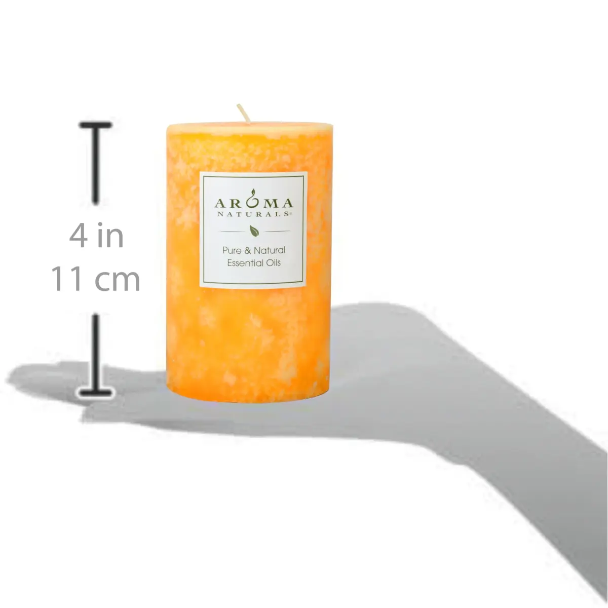 Aroma Naturals Lavender & Tangerine Pillar Candle 6.4cm x 10.2cm (2.5" x 4") | Relaxing Aromatherapy Scent - view 3