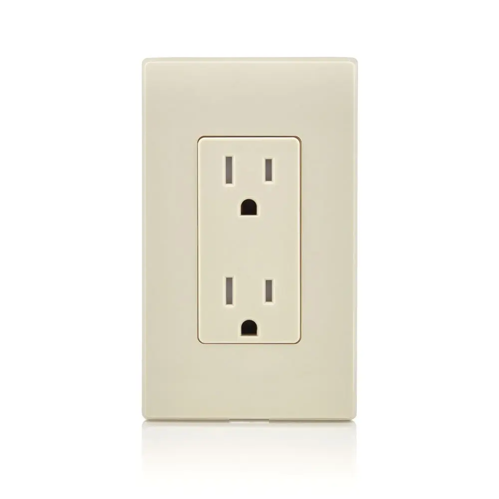 Leviton 15 Amp Decora Tamper-Resistant Duplex Electrical Wall Outlet, Light Almond | Child-Safe, Long-Lasting, UL Listed - view 4