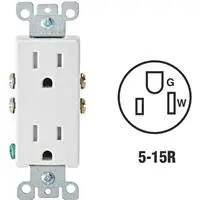 Leviton 15 Amp Decora Tamper-Resistant Duplex Electrical Wall Outlet, T5325-W, White | Child-Safe, Long-Lasting, UL & CSA Certified - view 3