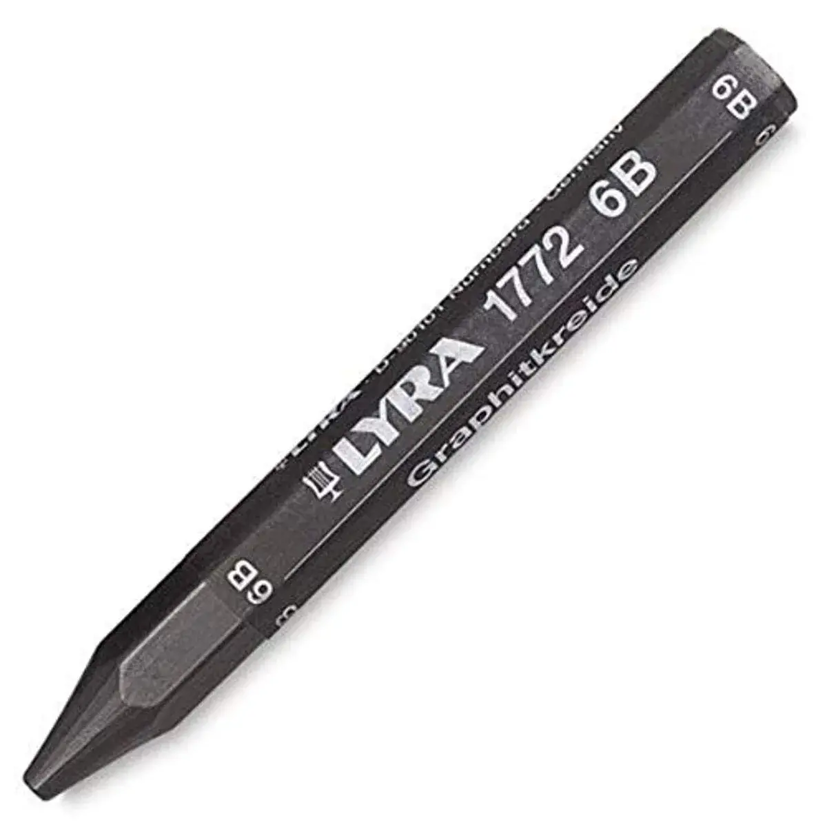 Lyra Graphite Crayons 6B Hardness Black 12 Count (114mm x 13mm) | Non-Toxic Art Supplies - main product image