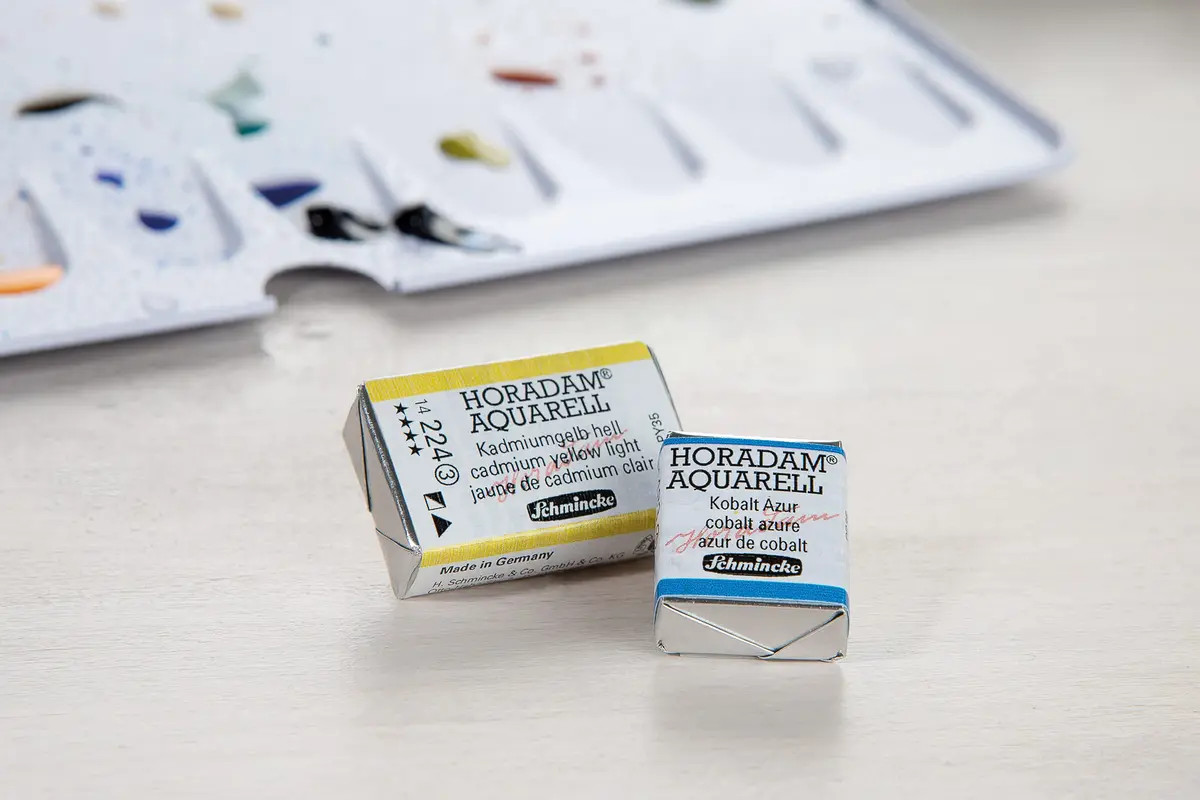Schmincke Horadam Watercolor Full Pan 1 Yellow Raw Ochre | Matte Finish, Artist-Grade, 1 Count - view 4