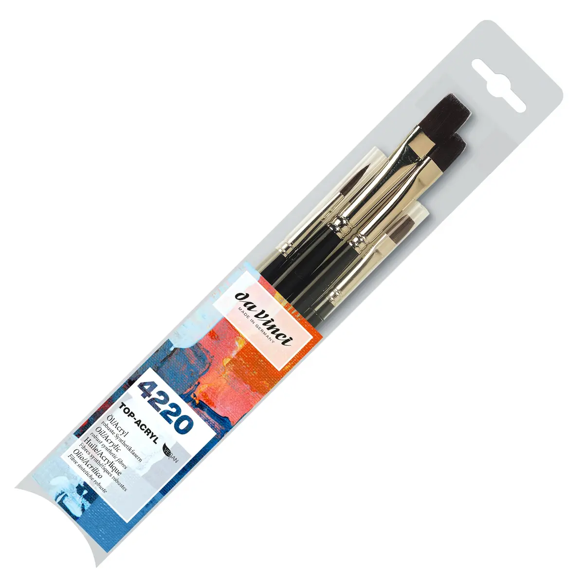 da Vinci Watercolor Series 4220 Top Acryl Brush Set for Acrylic, Oil, and Watercolor | Multiple Sizes, Handmade in Germany - view 2