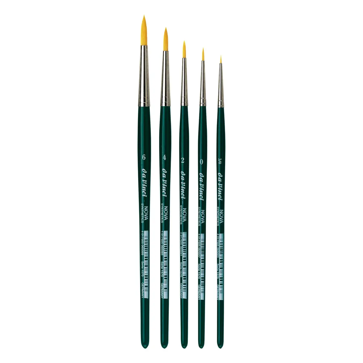 da Vinci Watercolor Series 5230 Nova Paint Brush Set, Synthetic with Vegetable Oil Brush Soap, Multiple Sizes (5 Brushes) - view 2