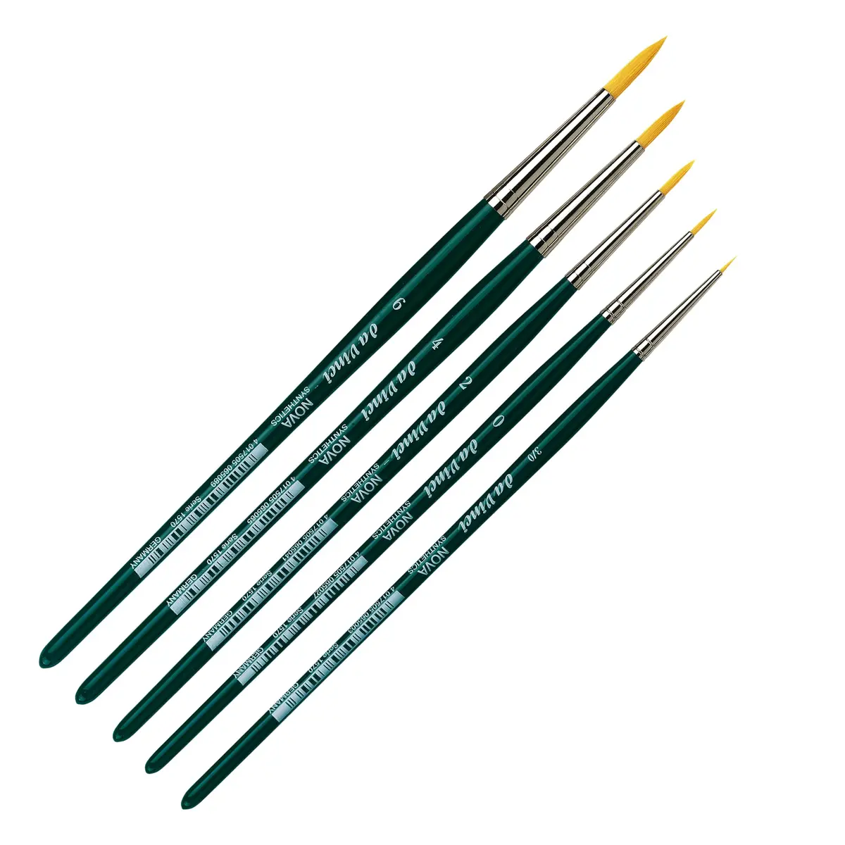 da Vinci Watercolor Series 5230 Nova Paint Brush Set, Synthetic with Vegetable Oil Brush Soap, Multiple Sizes (5 Brushes) - view 3