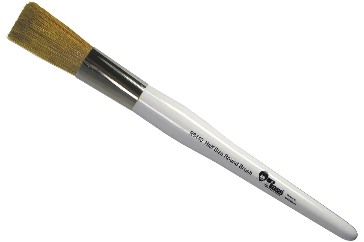 Bob Ross 1/2" Round Foliage Brush | Natural Bristle Artist Brush for Wet-on-Wet Technique - view 2