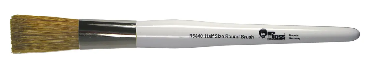 Bob Ross 1/2" Round Foliage Brush | Natural Bristle Artist Brush for Wet-on-Wet Technique - view 3