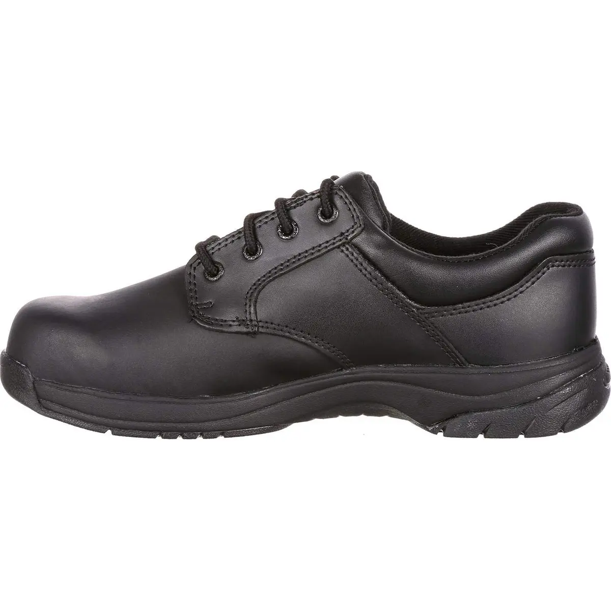 ROCKY SlipStop 911 Plain Toe Oxford Shoe, Black, Size 8 | Water-Resistant Full-Grain Leather Work Shoe - view 6