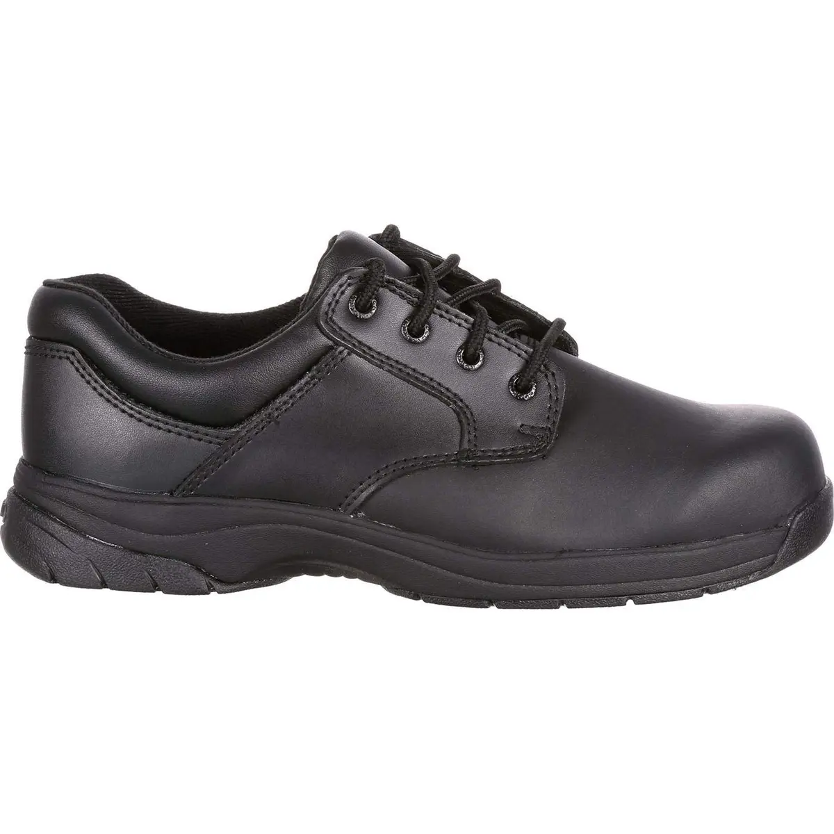 ROCKY SlipStop 911 Plain Toe Oxford Shoe, Black, Size 8 | Water-Resistant Full-Grain Leather Work Shoe - view 8