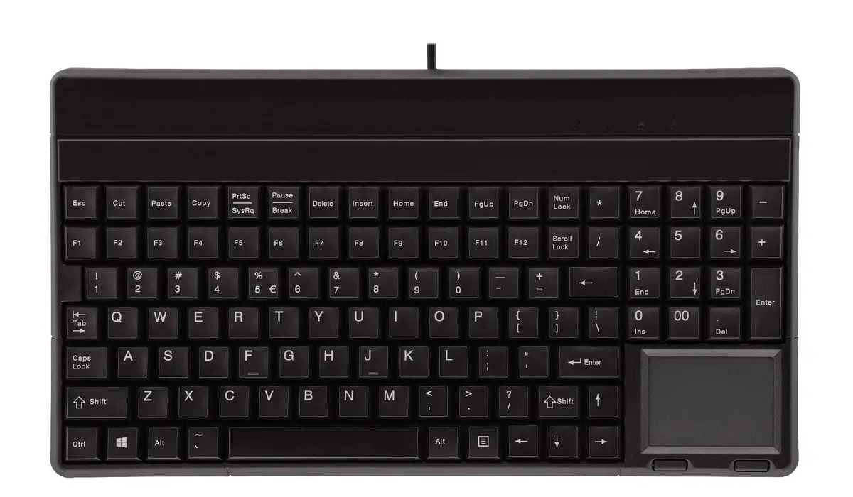 Cherry G86-62401 Compact Keyboard with Touchpad | Spill-Resistant USB Keyboard for Office & Home - view 2