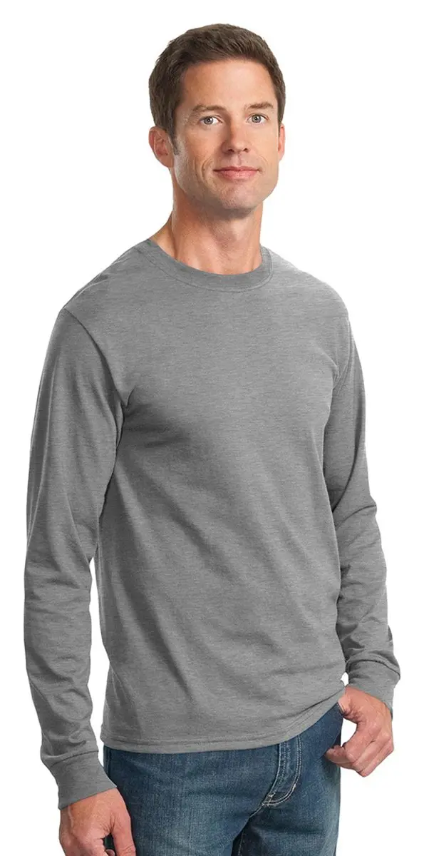 Jerzees Adult 5.6 oz DRI-POWER ACTIVE Long-Sleeve T-Shirt Ash Large | Moisture-Wicking Cotton Blend for Active Wear - view 5