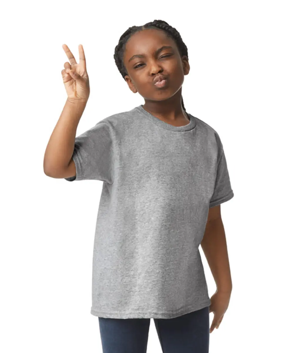 Gildan Heavy Cotton T-Shirt G800B Sport Grey XL | Classic 100% Cotton Jersey - view 4