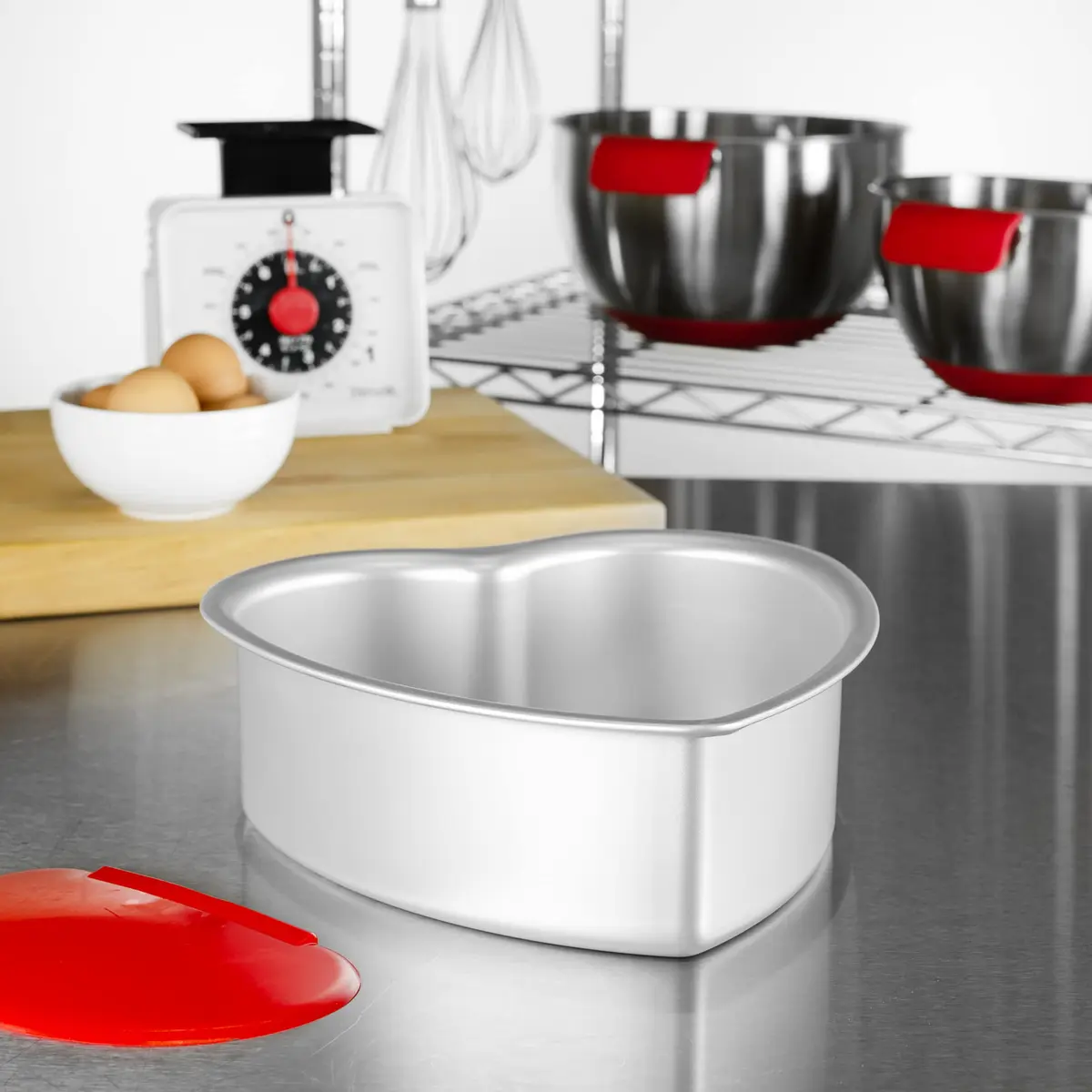 Fat Daddio's PHT-83 Anodized Aluminum Heart Cake Pan, 8 x 3 Inch | Deep, Durable Bakeware for Special Occasions - view 7