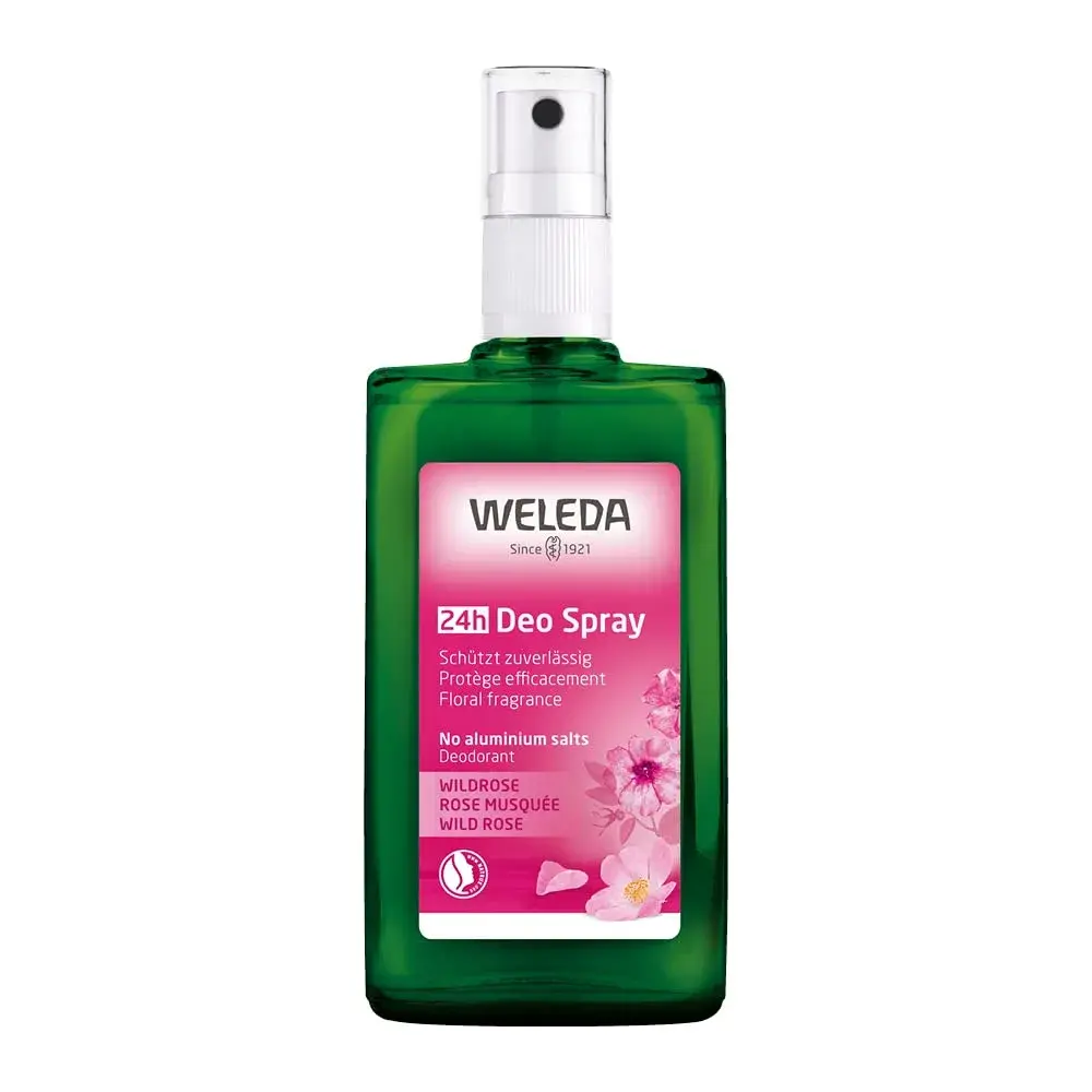 Weleda Wild Rose 24h Deodorant Spray 100ml (3.4 Fl Oz) | Natural Odor Control - main product image