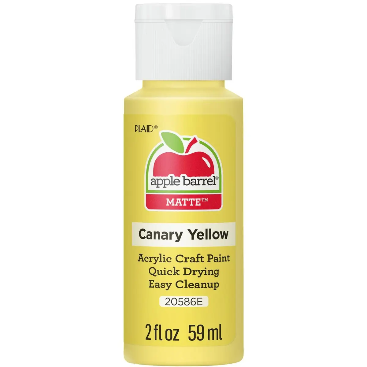 Apple Barrel Acrylic Paint Canary Yellow 59ml (2 Fl Oz) | Non-Toxic Water-Based Formula for Crafts - main product image