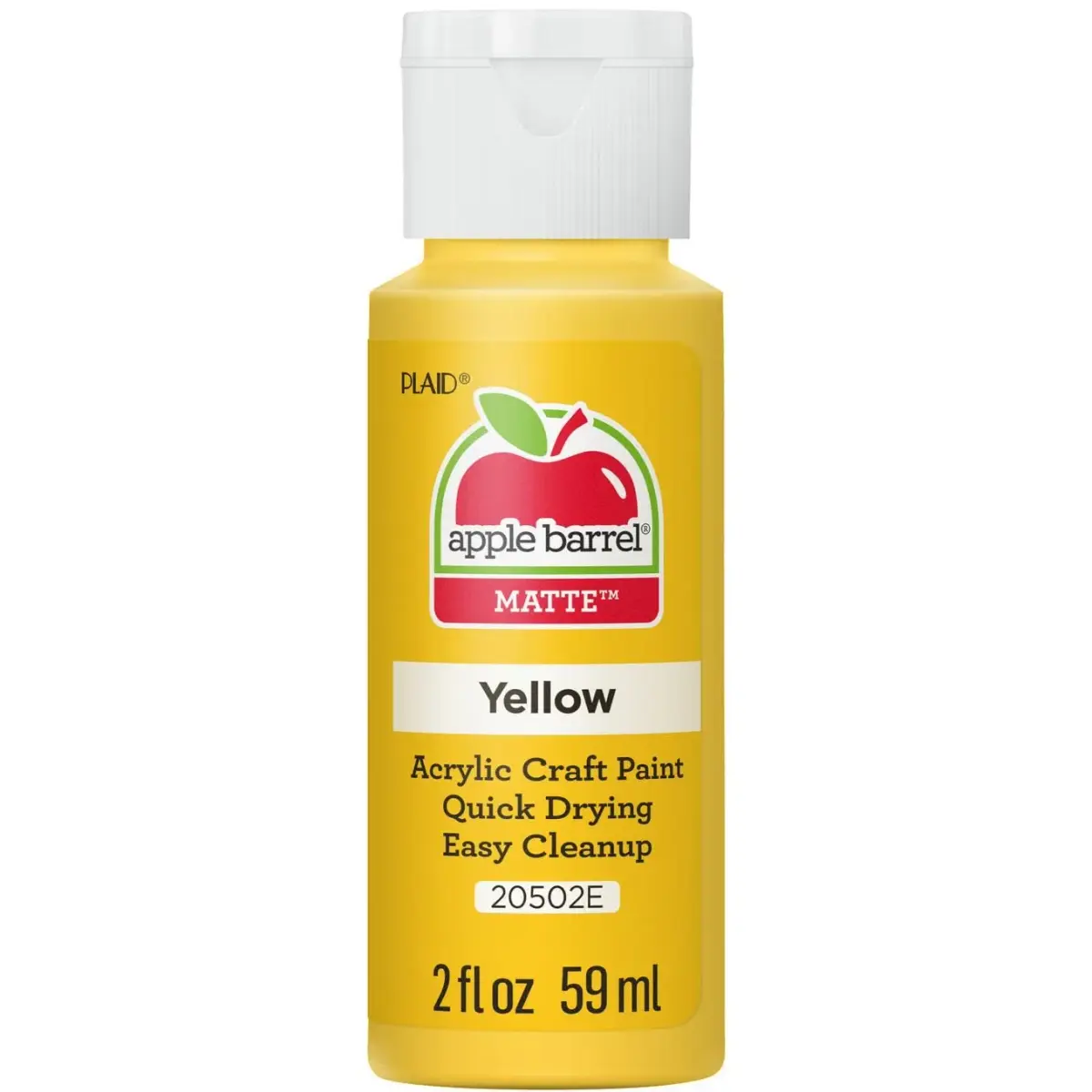 Apple Barrel Acrylic Paint Yellow 59ml (2 fl Oz) | Non-Toxic & Water-Based Craft Paint - main product image