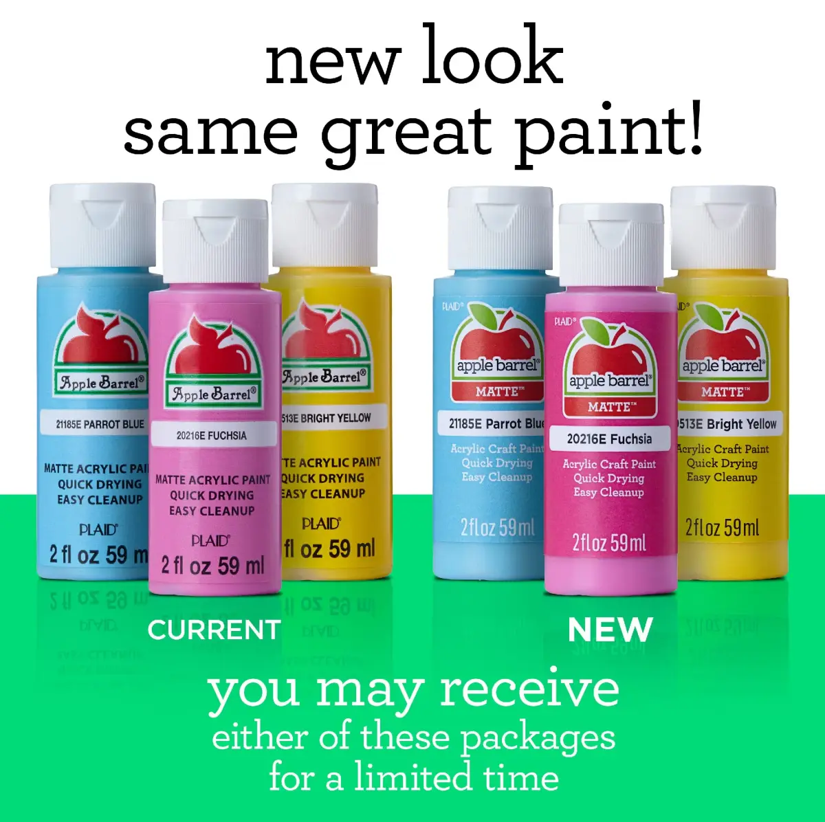 Apple Barrel Acrylic Paint Yellow 59ml (2 fl Oz) | Non-Toxic & Water-Based Craft Paint - view 2