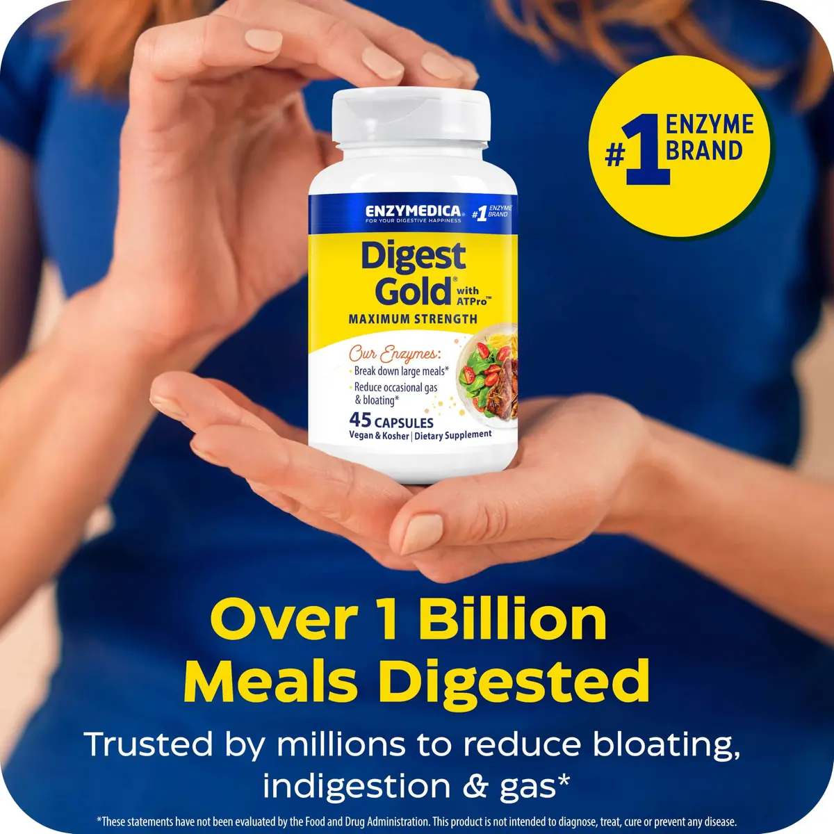 Enzymedica Digest Gold, Maximum Strength, ATPro Energy Support - 45 Caps | Fast-Acting Digestive Enzymes for Gas & Bloating - view 4