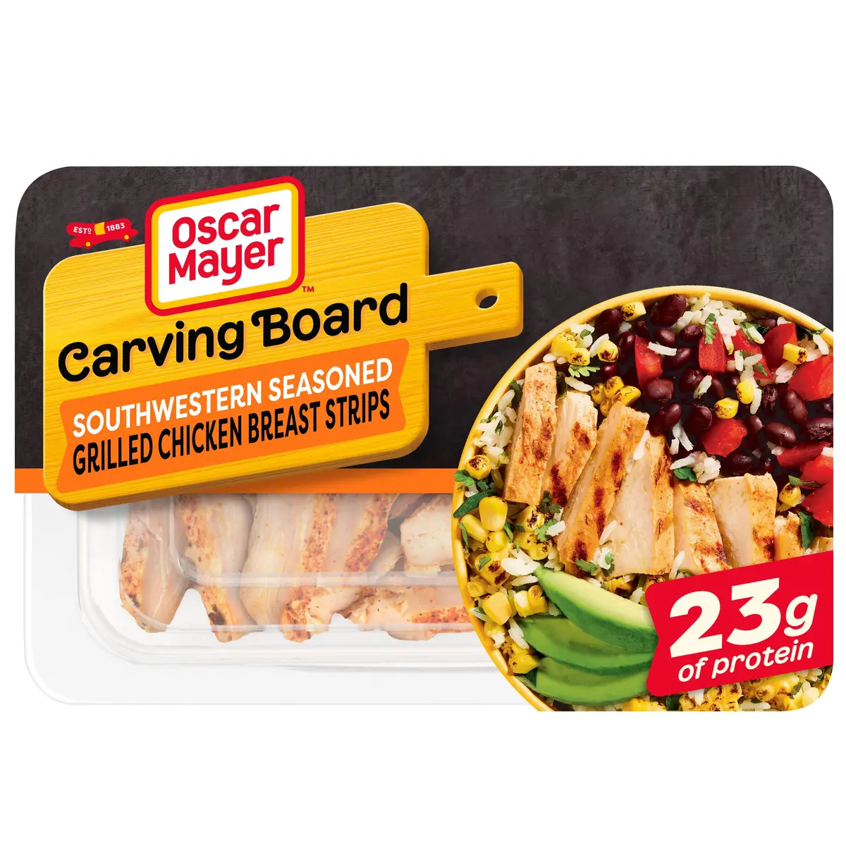 Oscar Mayer Carving Board, Southwestern Seasoned Grilled Chicken, 6 oz | Fully Cooked, Ready to Eat - main product image