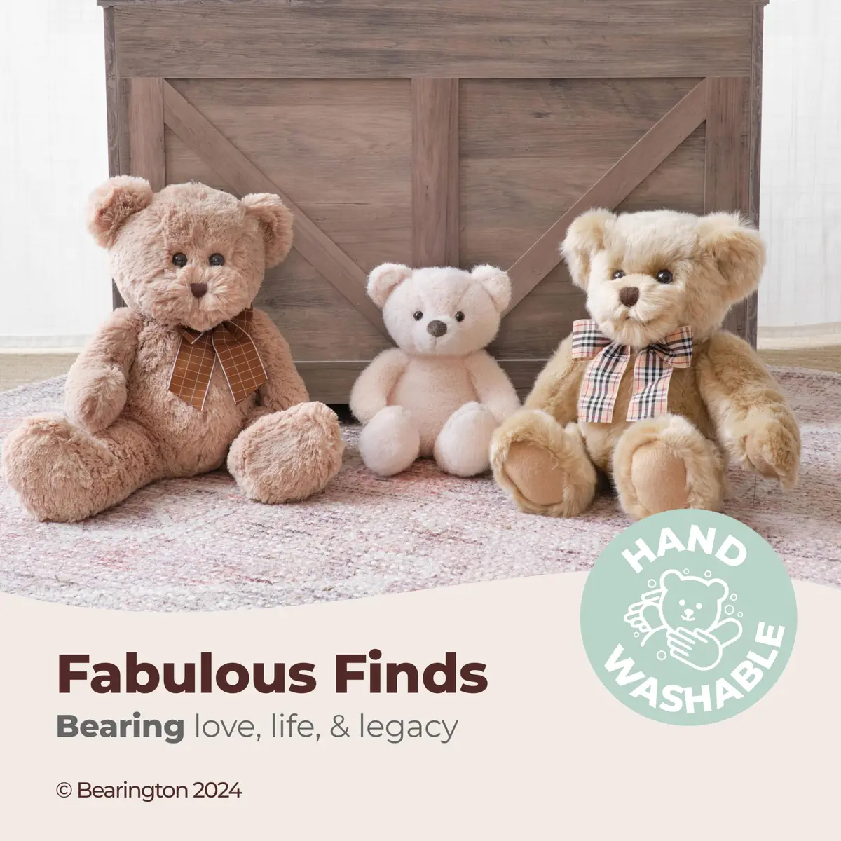 Bearington Birthday Bear Stuffed Animal 10" | Realistic Plush Teddy for Kids & Toddlers - view 3