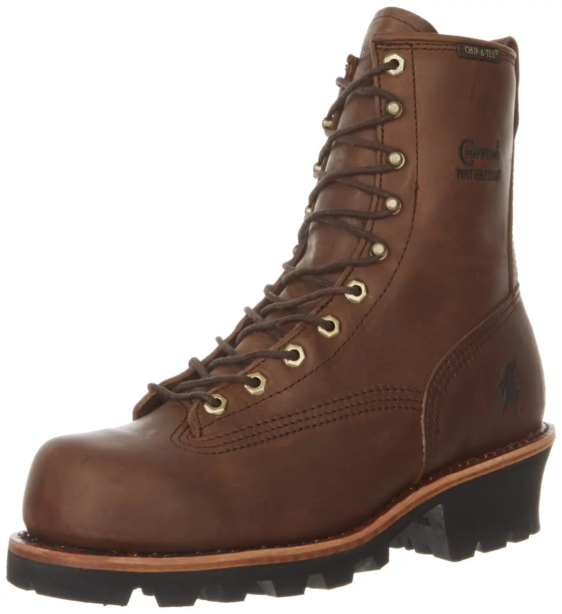 Chippewa Men's 8" Waterproof Steel Toe EH Logger Boot, Bay Apache, 10 W US | Durable Leather Work Boot - main product image