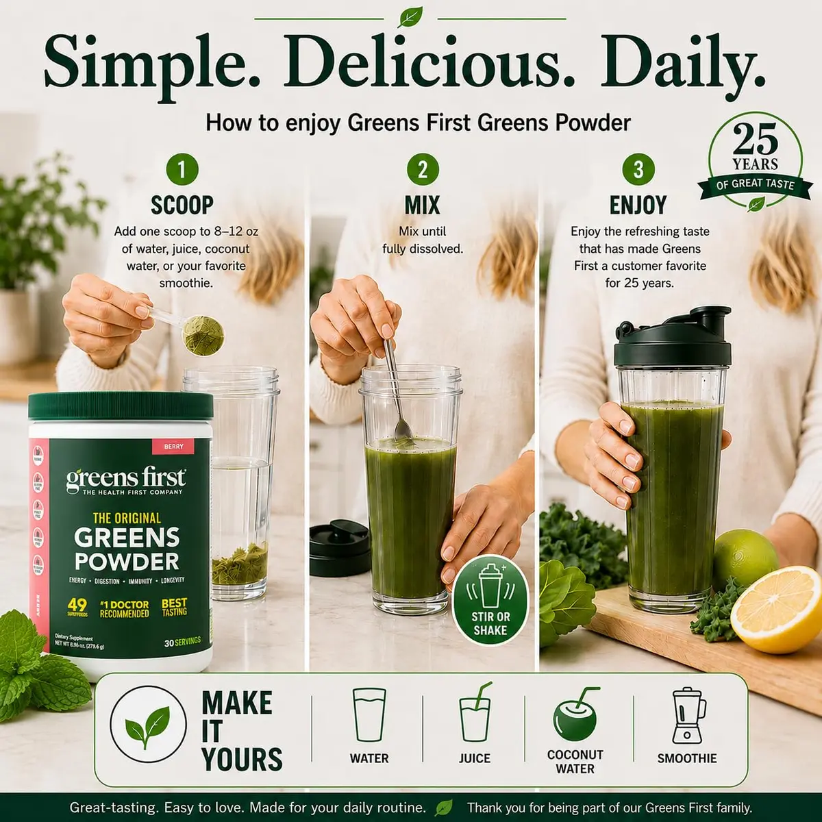 Greens First Original Greens Powder, Berry, 8.96 Ounce (Pack of 1) | 49 Superfoods & Gut Support - view 7