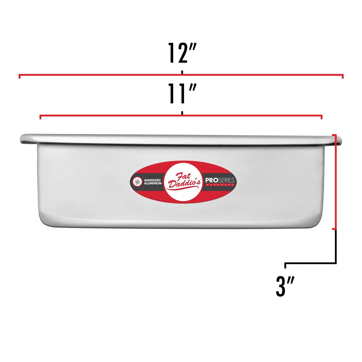 Fat Daddio's Sheet Cake Pan 11 x 15 x 3 Inch | Durable Aluminum Bakeware for Cakes & Pastries - view 3