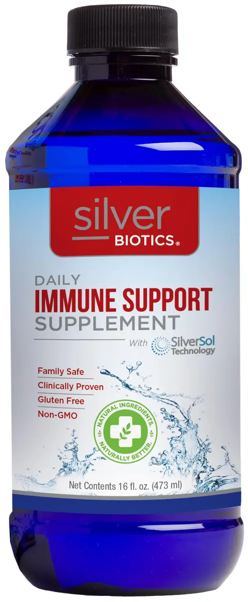 Silver Biotics SilverSol Technology Ag₄O₄ 10 PPM, 16 Fl Oz. Immune Support - main product image