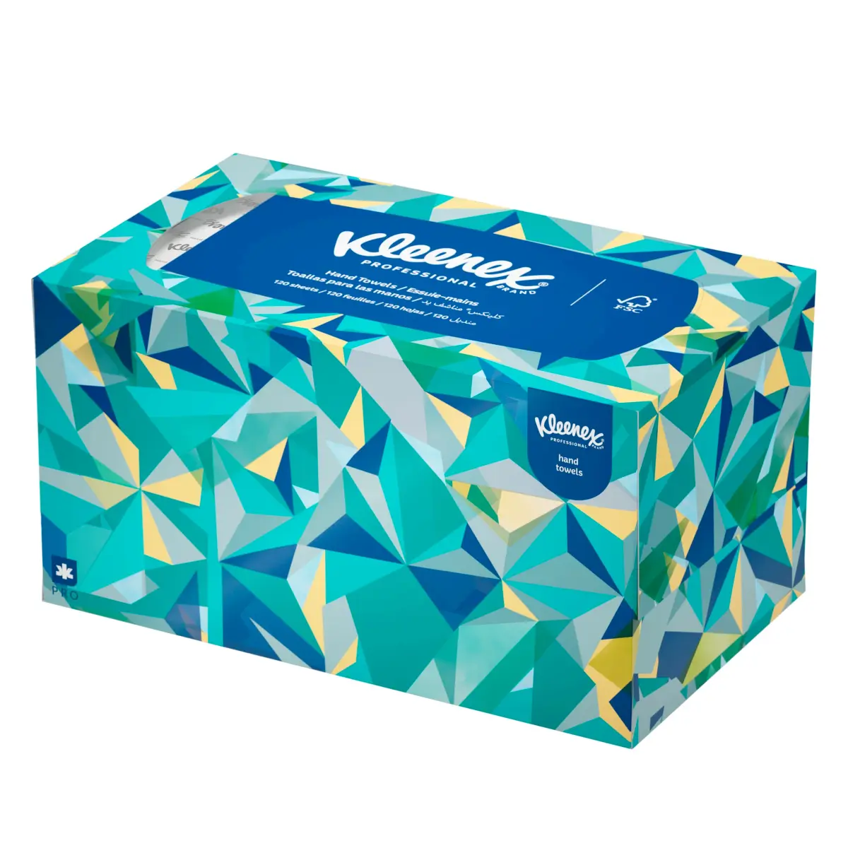 KLEENEX Pop-Up Box Hand Towels, Paper, 120 Count (Pack of 1) | Water-Resistant Coating for Moisture Protection - main product image