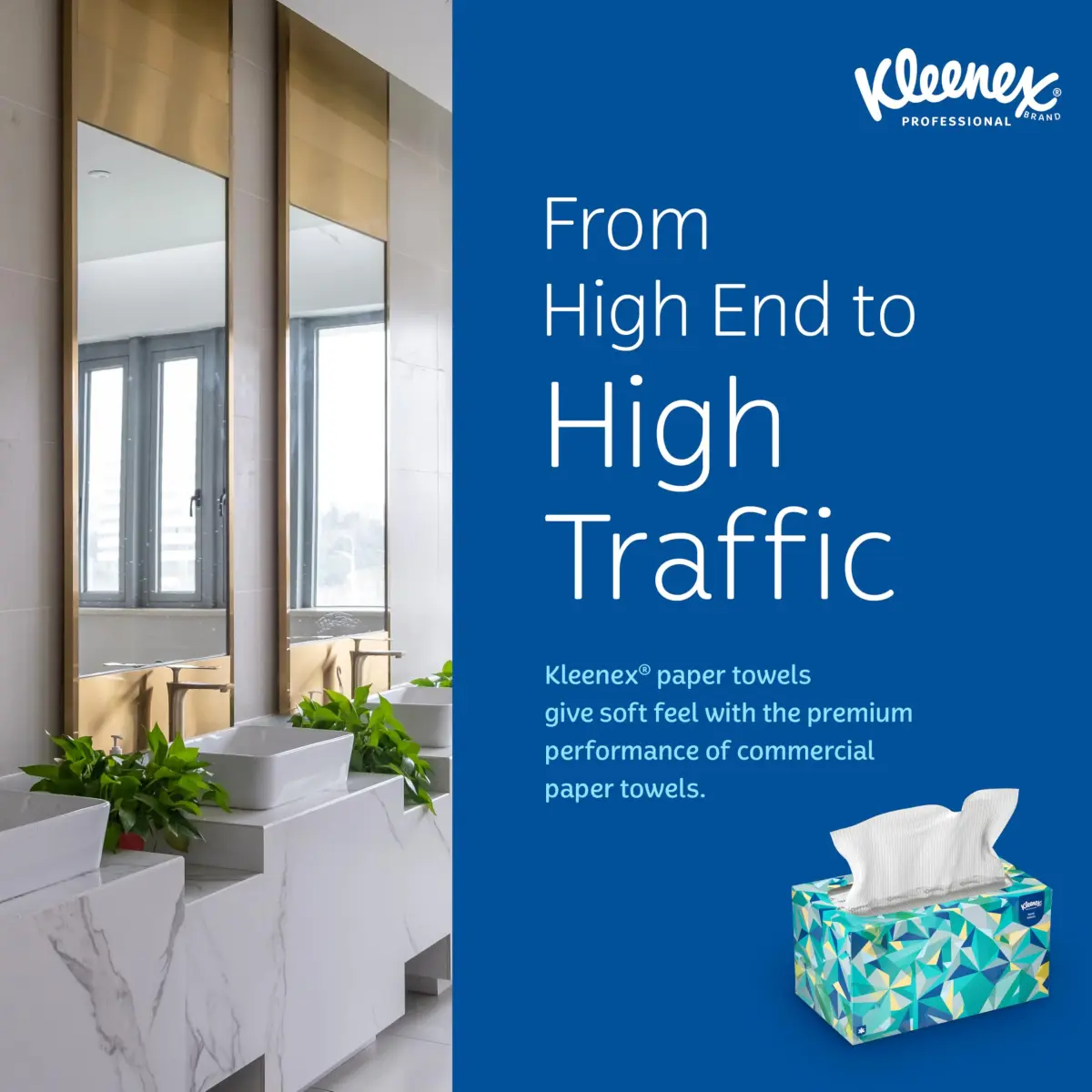 KLEENEX Pop-Up Box Hand Towels, Paper, 120 Count (Pack of 1) | Water-Resistant Coating for Moisture Protection - view 8