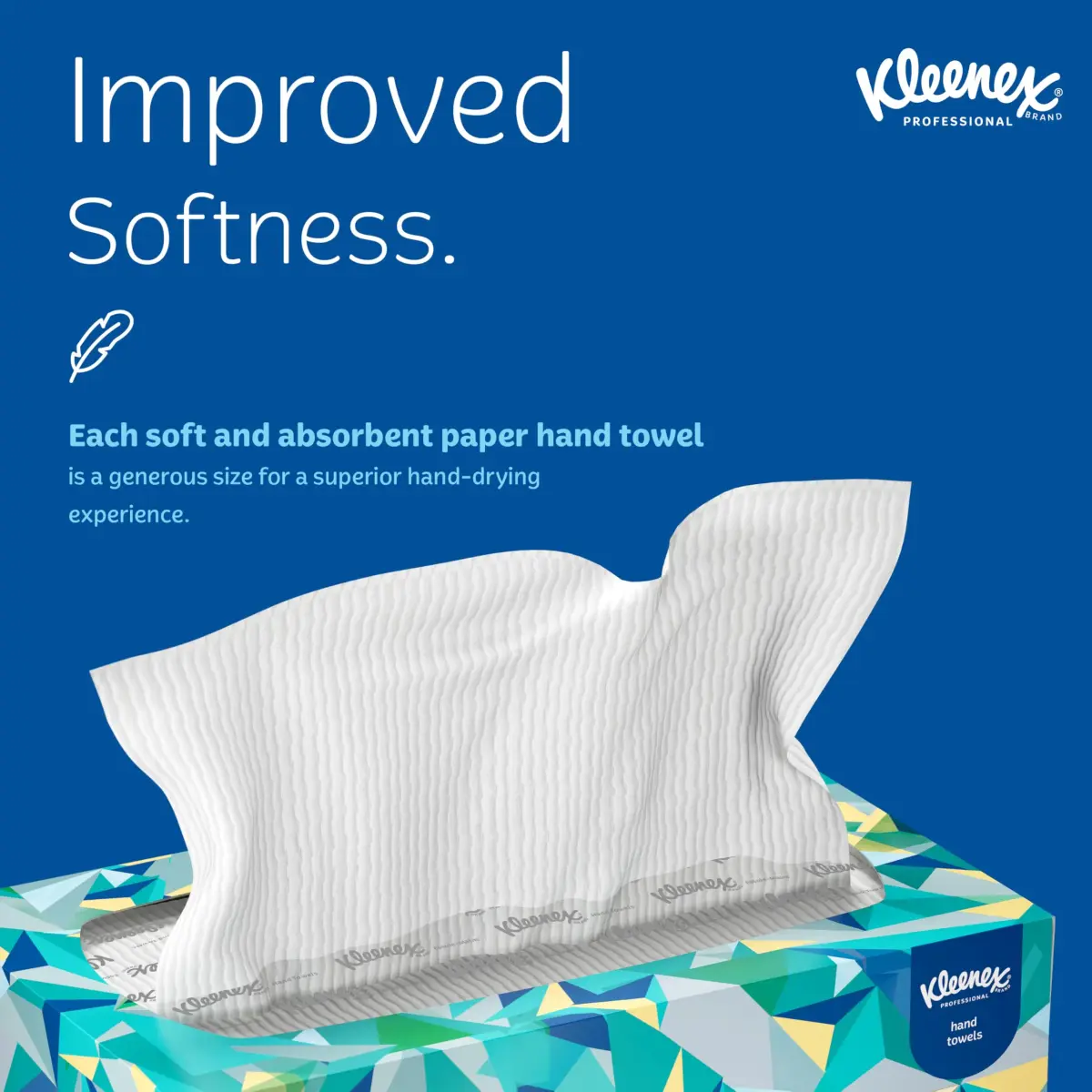 KLEENEX Pop-Up Box Hand Towels, Paper, 120 Count (Pack of 1) | Water-Resistant Coating for Moisture Protection - view 3