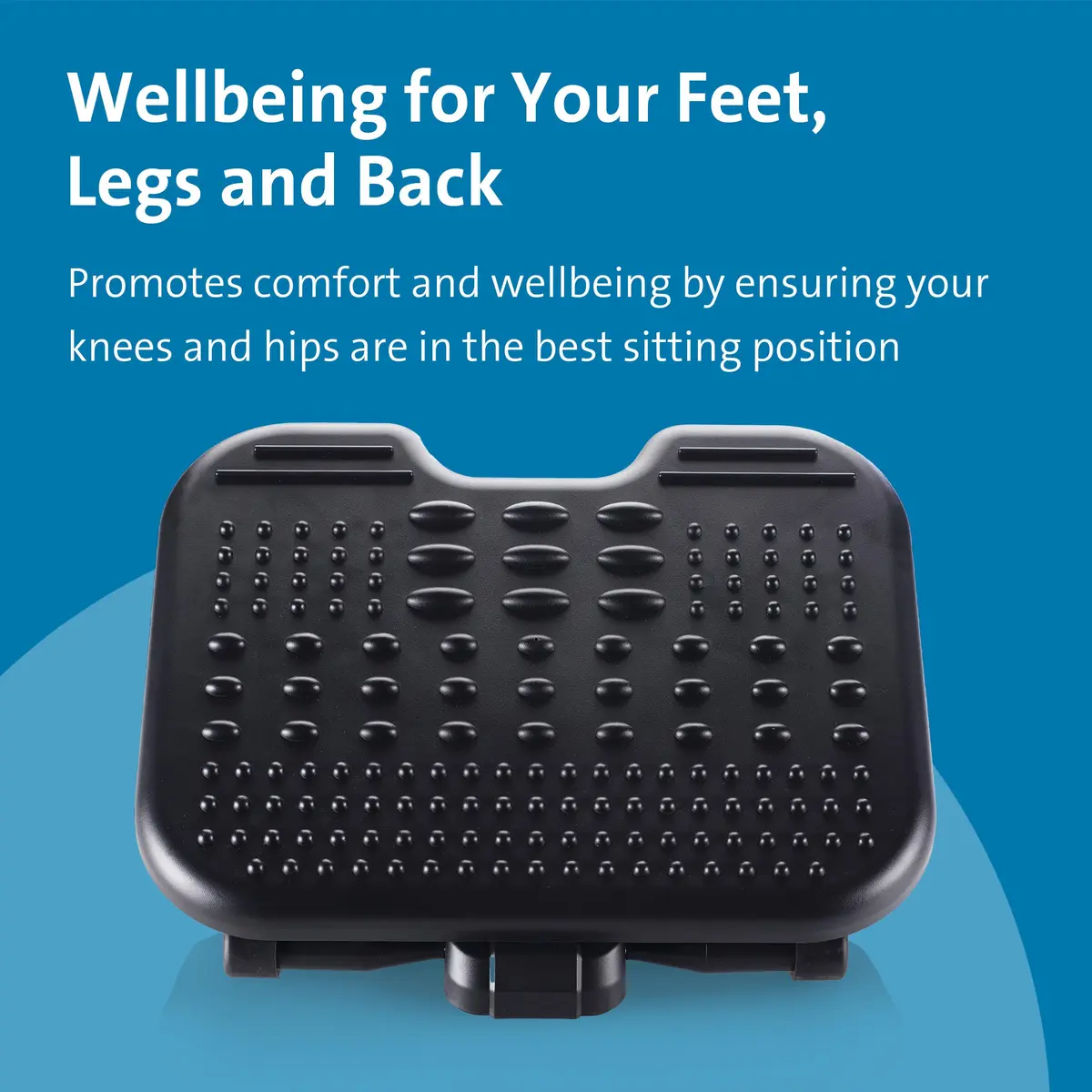 Kensington SoleMassager Rocking Footrest with Adjustable Height and Tilt | Grey Plastic - view 5