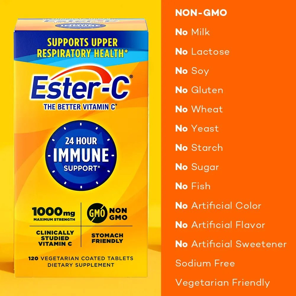 Ester-C Vitamin C 1000 mg Coated Tablets 120 Count | Immune Support for 24 Hours - view 3