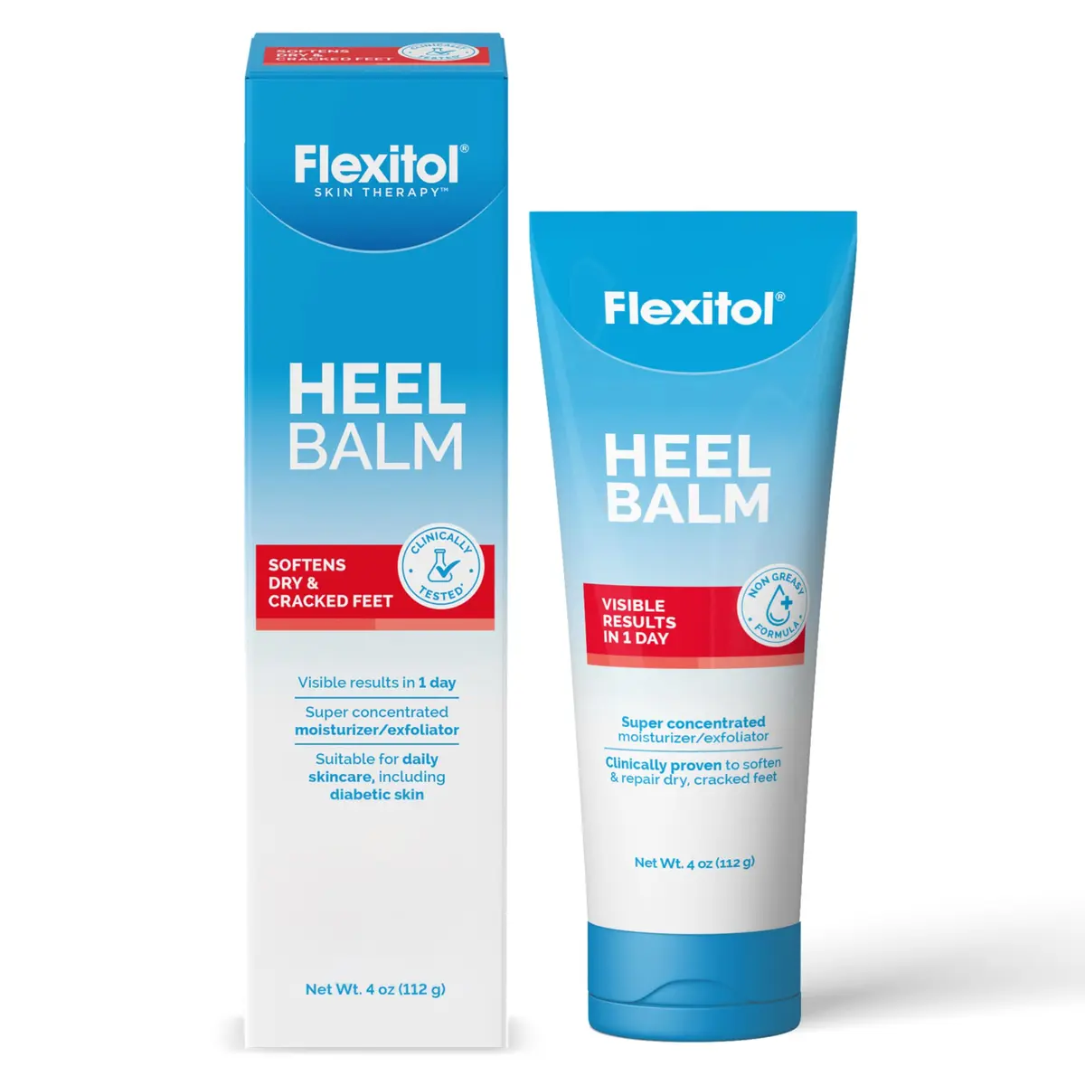 Flexitol Heel Balm Intensive Foot Cream 113 g (4 oz) | Clinically Proven for Dry, Cracked Heels - main product image