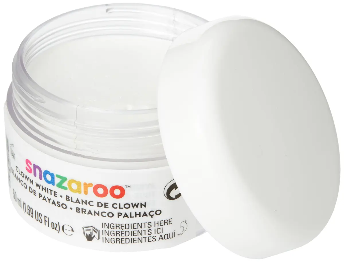 Snazaroo Face and Body Paint, Clown White, 50ml | Water-Based, Skin-Friendly Face Paint for All Occasions - view 2