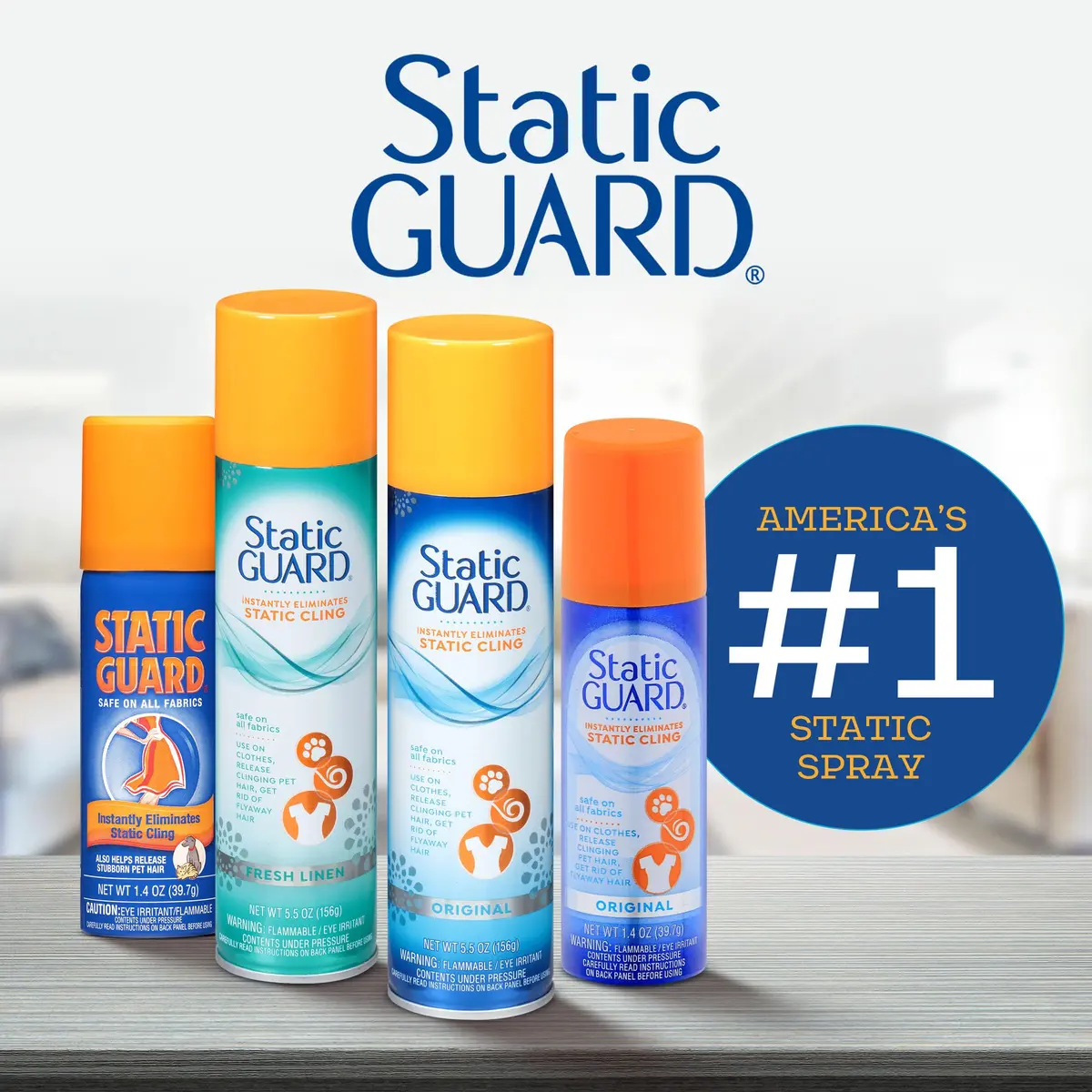 Static Guard Fabric Spray, Original Scent, 5.5 oz (156 g) | Eliminates Static Cling Instantly - view 9