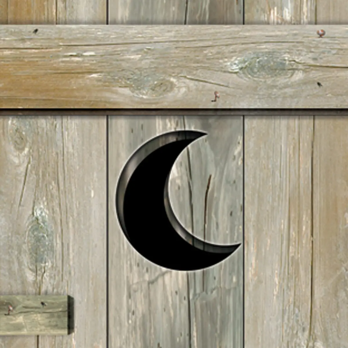 Beistle Outhouse Door Cover Rustic Wood Look Decoration 5 Feet x 30 Inches | Western Party Decor - view 3