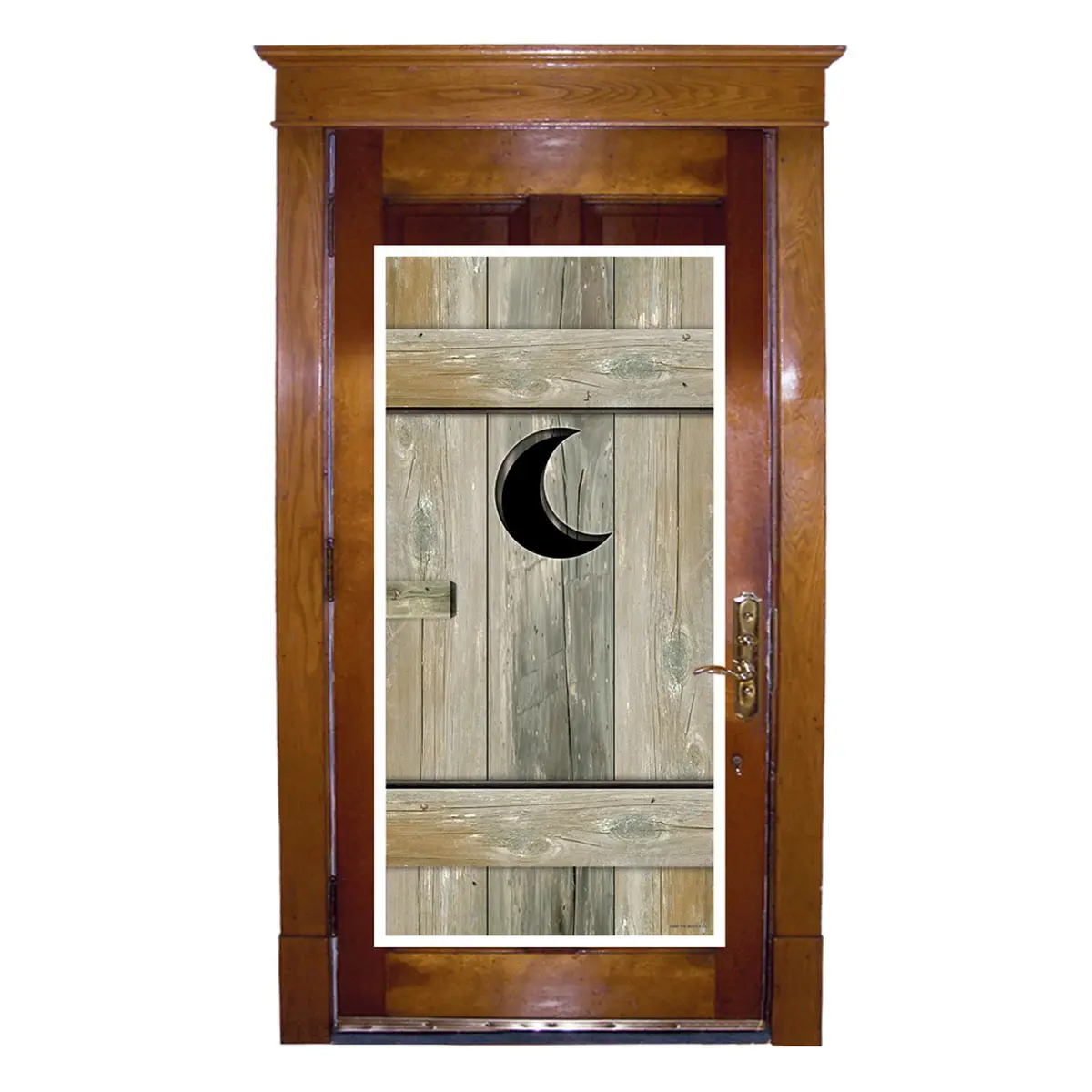 Beistle Outhouse Door Cover Rustic Wood Look Decoration 5 Feet x 30 Inches | Western Party Decor - view 4