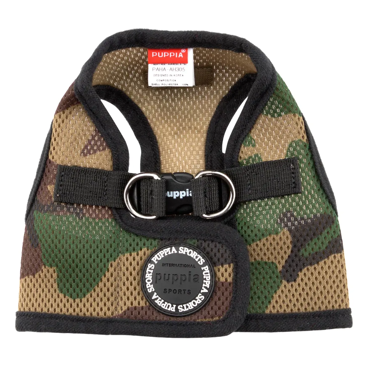Puppia Soft Vest Harness CAMO Small | Adjustable Mesh Dog Harness for Comfort - view 2