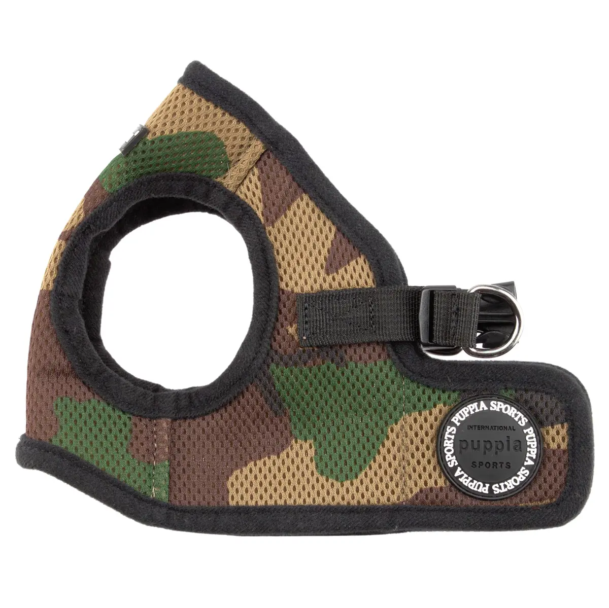 Puppia Soft Vest Harness CAMO Medium | Adjustable Mesh Dog Harness for Comfort & Safety - main product image