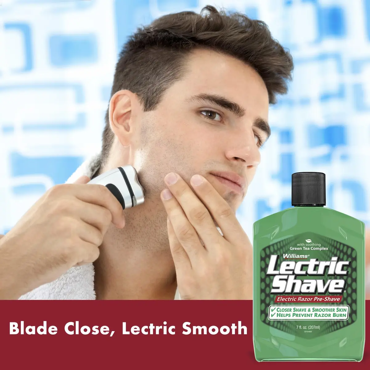 Williams Lectric Shave Electric Razor Pre-Shave Gel 414ml (14 Fl Oz) | Closer Shave for Sensitive Skin - view 6