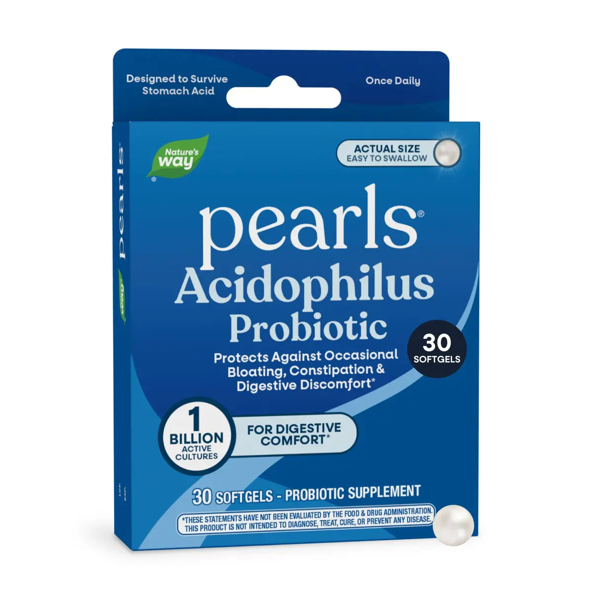 Nature's Way Probiotic Pearls Acidophilus Softgels 30 Count | Supports Digestive Balance & Gut Health - main product image